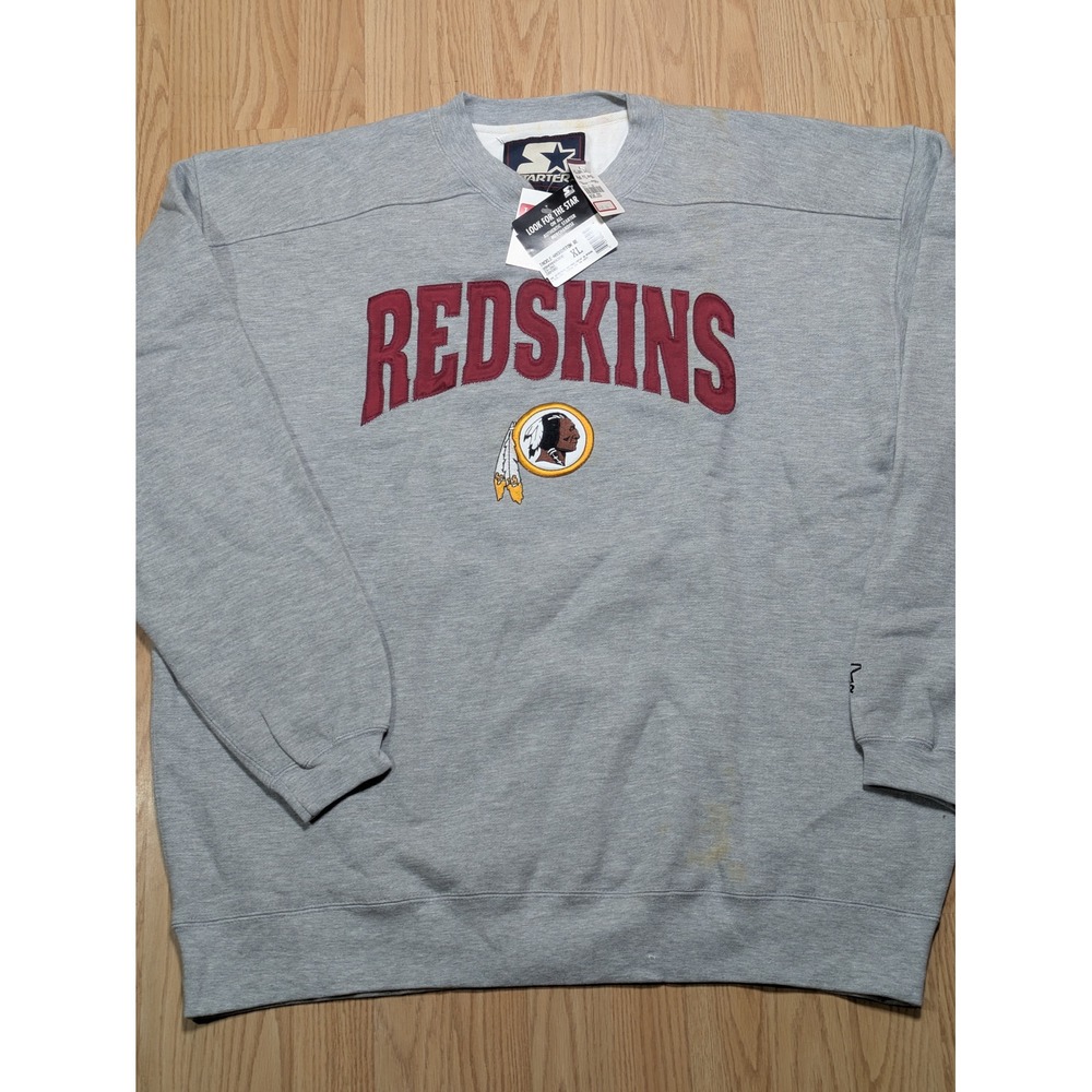Starter Mens Vintage Y2K Washington Redskins NFL Sweatshirt Gray XL